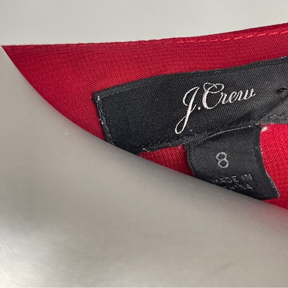 J CREW Red V Neck Long Peplum Top Blouse - Picture 8 of 13